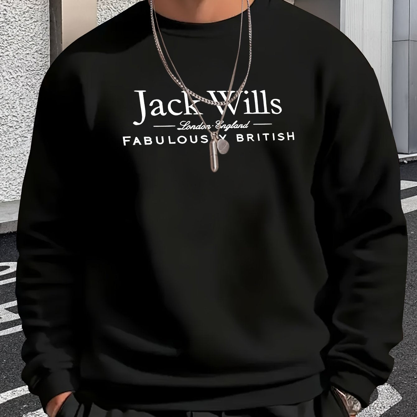 Mens Casual Crewneck Streetwear Style Sweatshirt