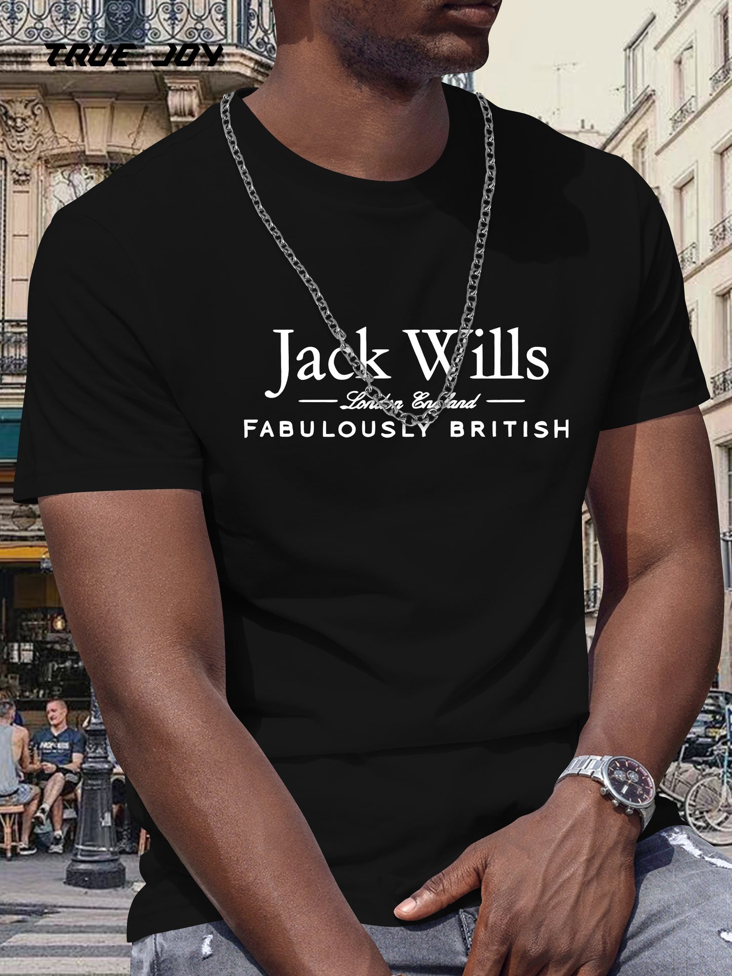 Mens Jack Wills "FABULOUSLY BRITISH" Graphic Short Sleeve Round Neck Casual Summer Tshirt