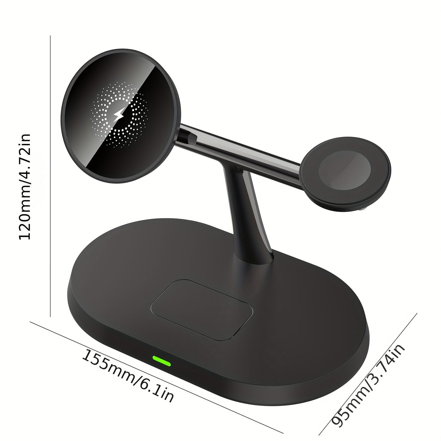 Magnetic Wireless Charging Station 3-in-1 Fast Charging Stand For IPhone 15 14 13 12 Pro Max/Pro/Mini/Plus, IWatch Ultra/9/8/7/6/5/4/3/2, AirPods Pro2/Pro/3