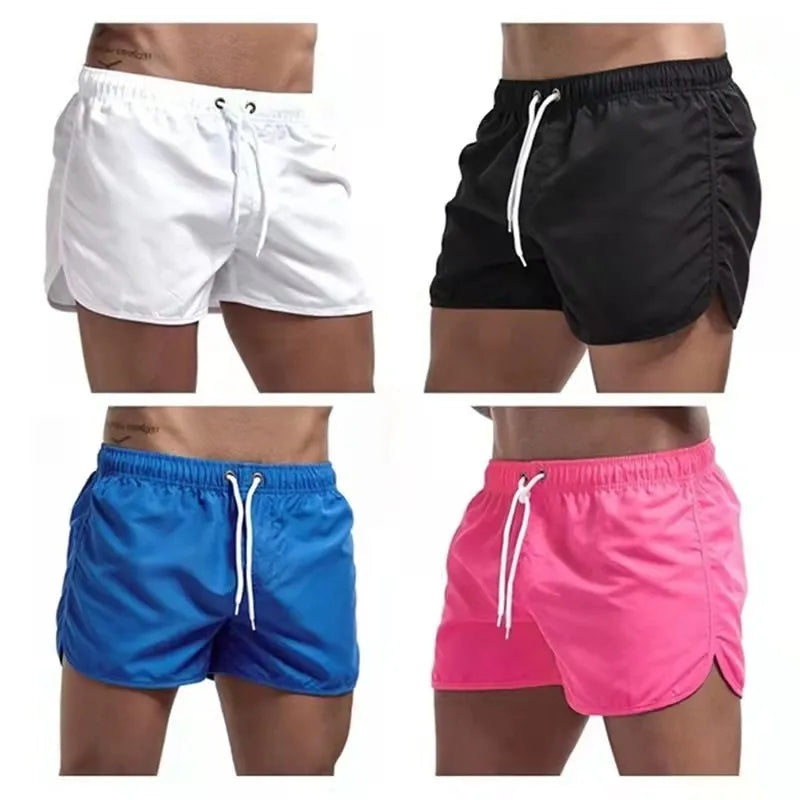 Mens Summer Soild Colour Swimming Trunks