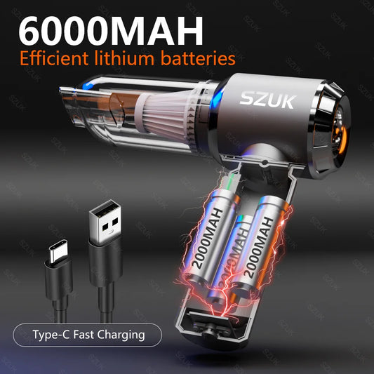 Portable Wireless Handheld Powerful Mini Car Vacuum Cleaner