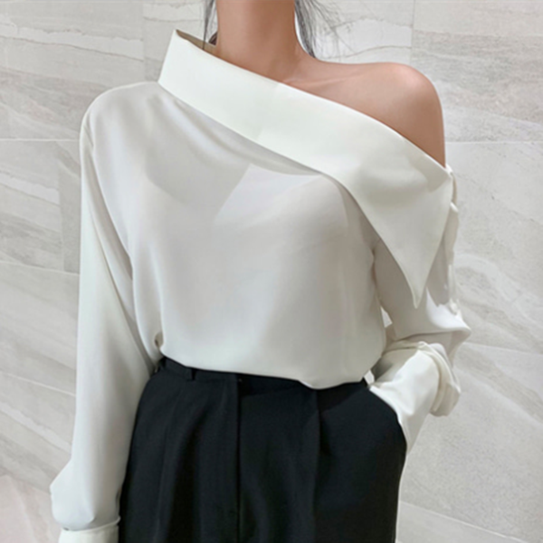 Womens Elegant One Shoulder Top