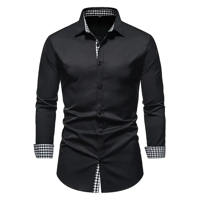 Mens Patchwork Formal Shirt