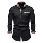 Mens Patchwork Formal Shirt