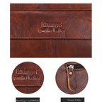 Mens Casual Genuine Leather Travel Laptop Bag