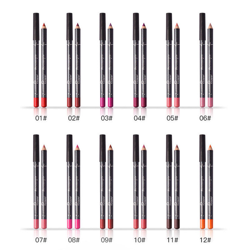 6/12Pcs Waterproof Matte Lip Liner Pencil Lipstick Set