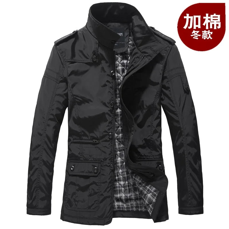 Mens Leisure Windproof Warm Jacket