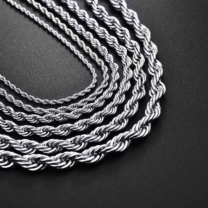 Mens Rope Stainless Steel Chain