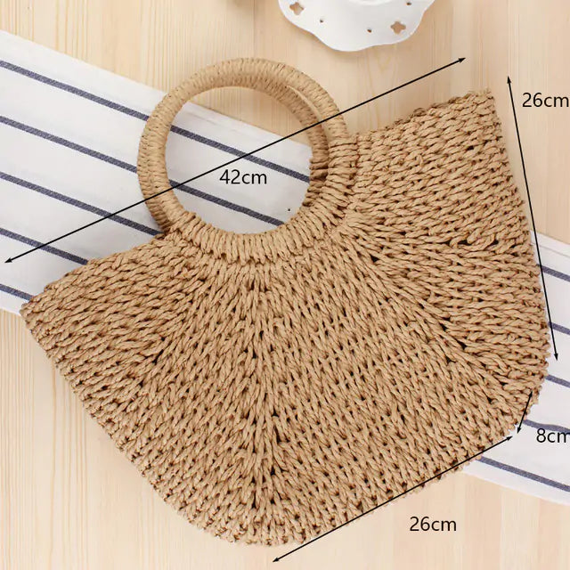 Womens Handmade Straw Bag