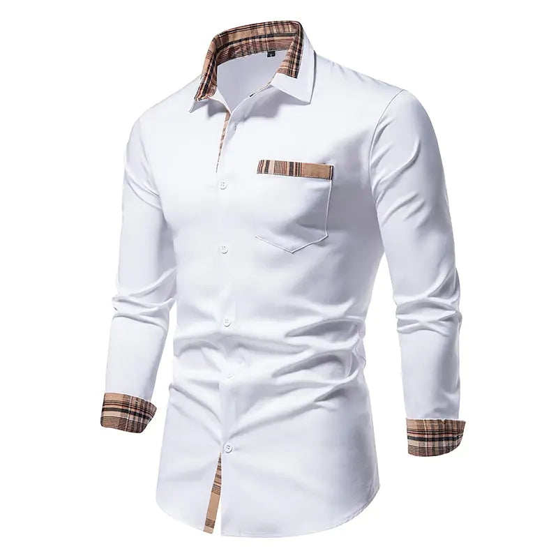 Mens Patchwork Formal Shirt