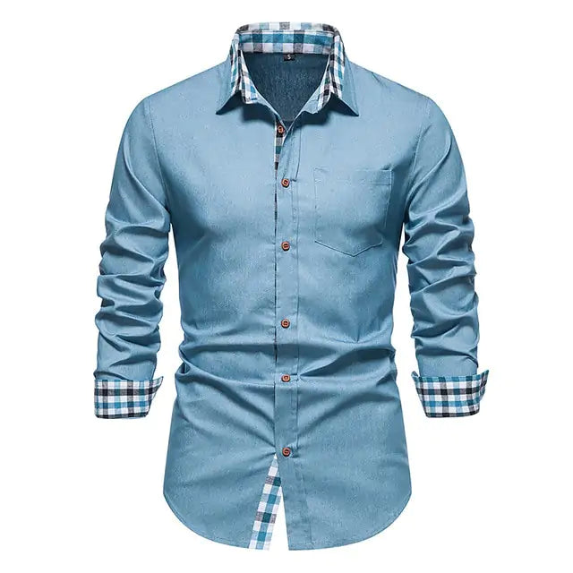 Mens Patchwork Formal Shirt