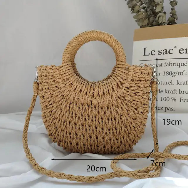 Womens Handmade Straw Bag