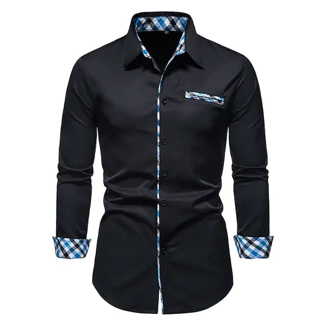 Mens Patchwork Formal Shirt