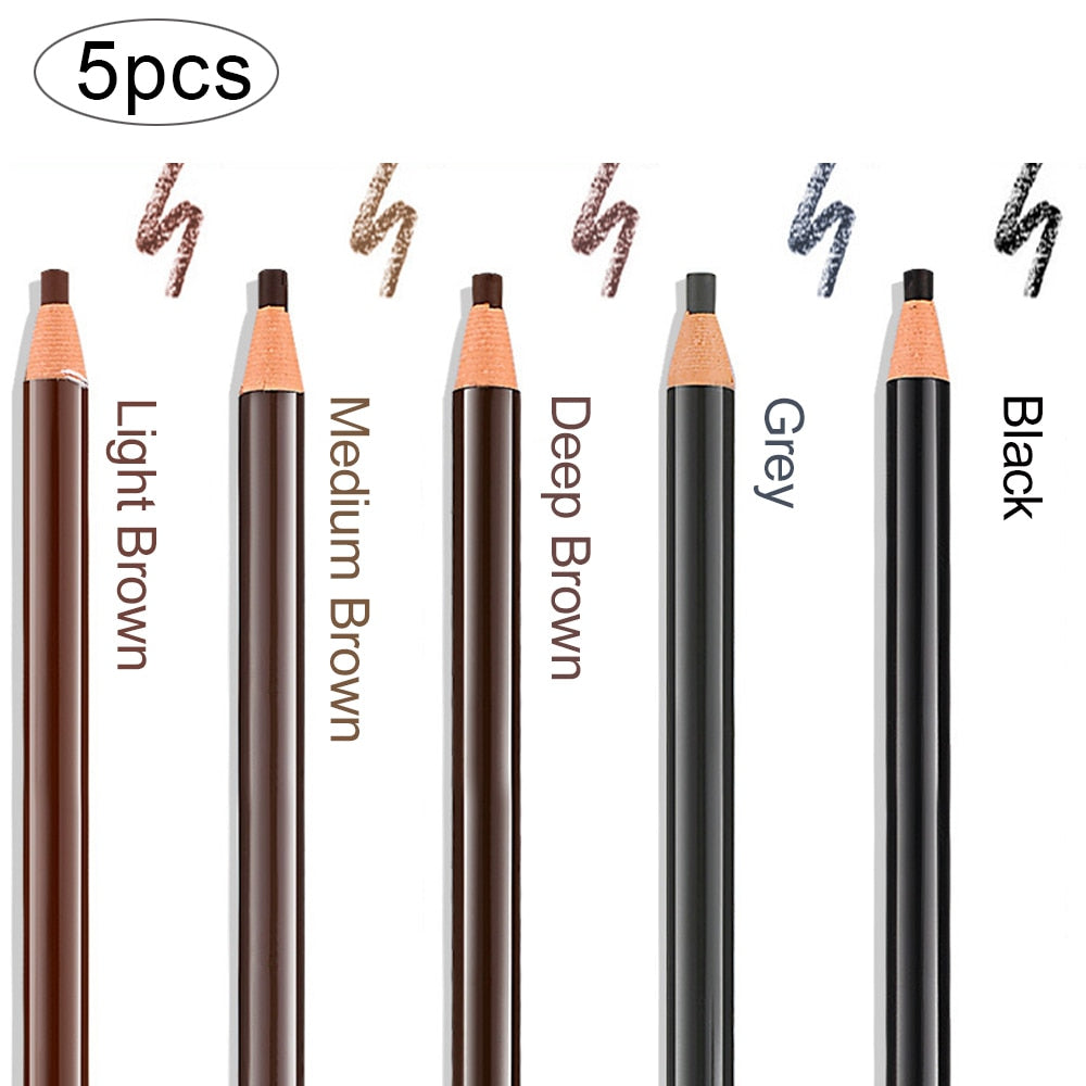 5pcs Professional Microblading Waterproof Tint Eyebrow Pencil