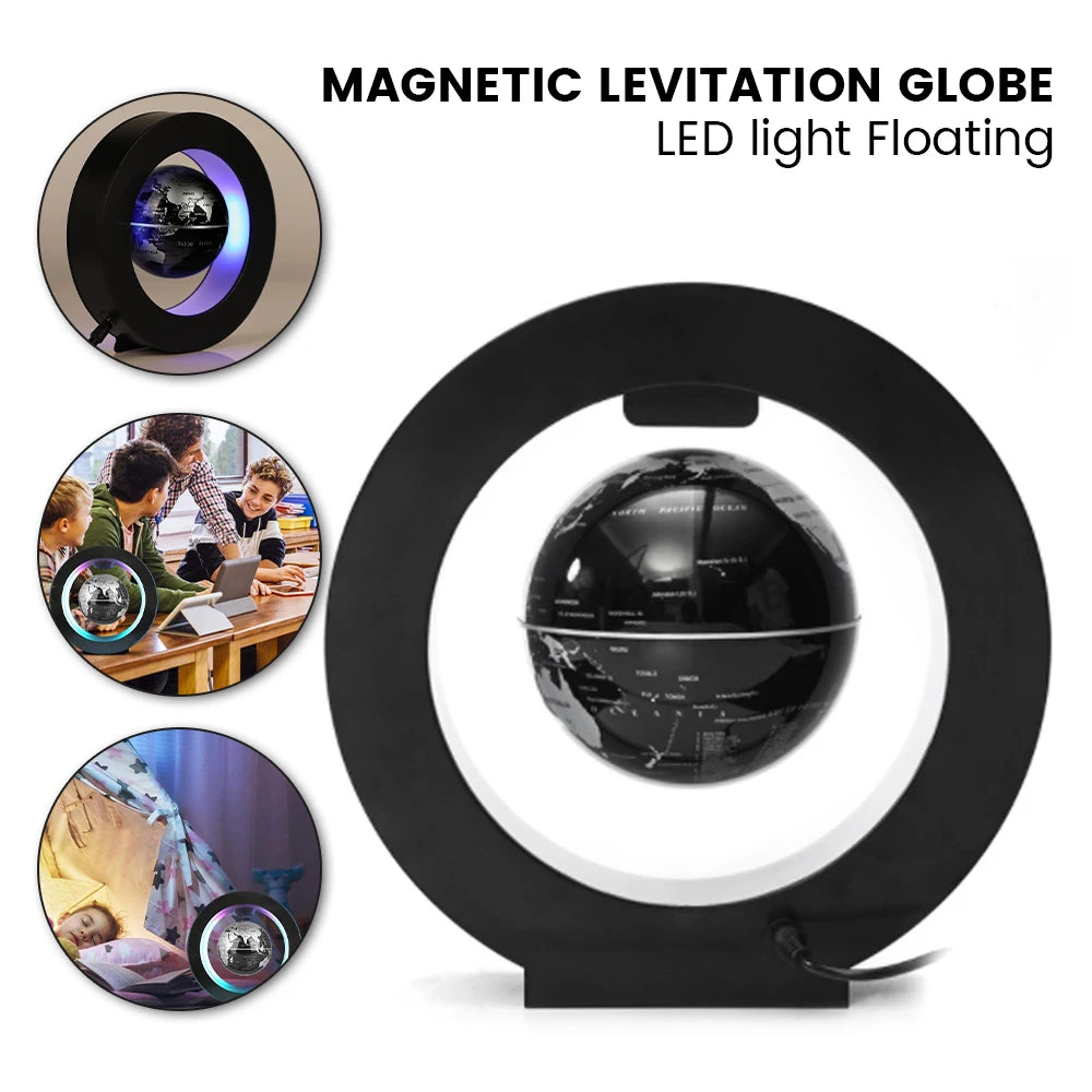 LED Rotating World Map Magnetic Levitation Globe Lamp