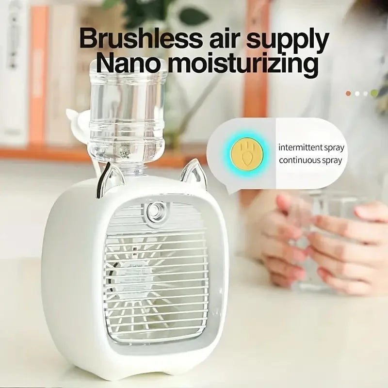 USB Charging Mini Air Conditioning Electric Desktop Spray Fan