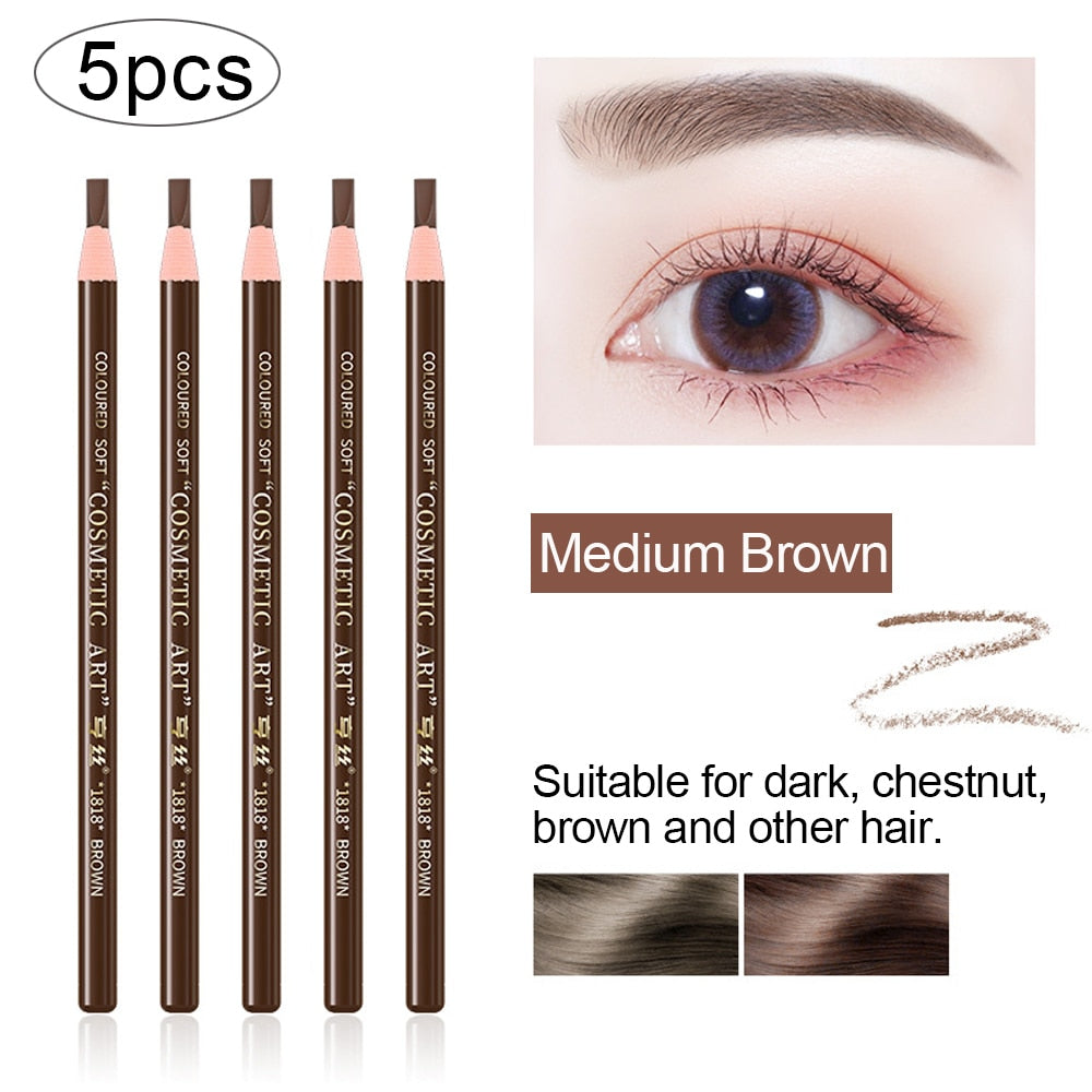 5pcs Professional Microblading Waterproof Tint Eyebrow Pencil