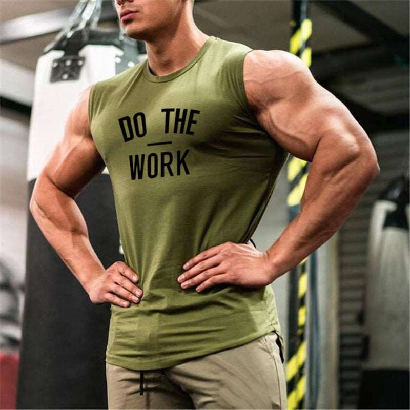 Mens Gym Workout Sleeveless Bodybuilding Fitness Tank Top