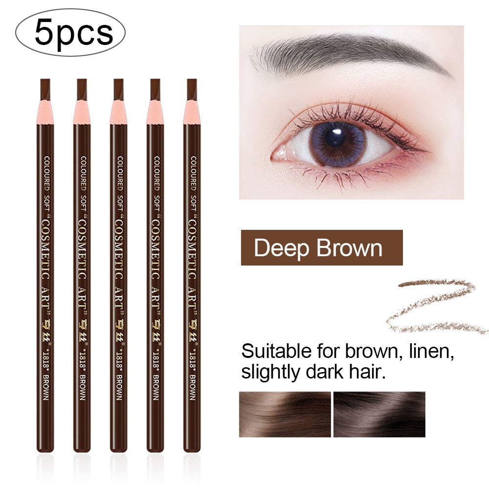 5pcs Professional Microblading Waterproof Tint Eyebrow Pencil