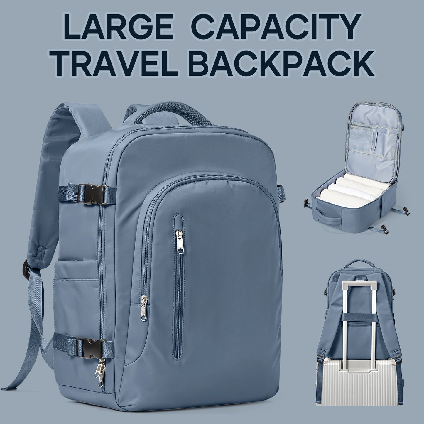 Large Capacity Carry-On 45x36x20 Multifunctional Travel Backpack