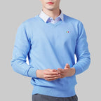 Mens Cashmere V Neck Knitted Pullover Sweater