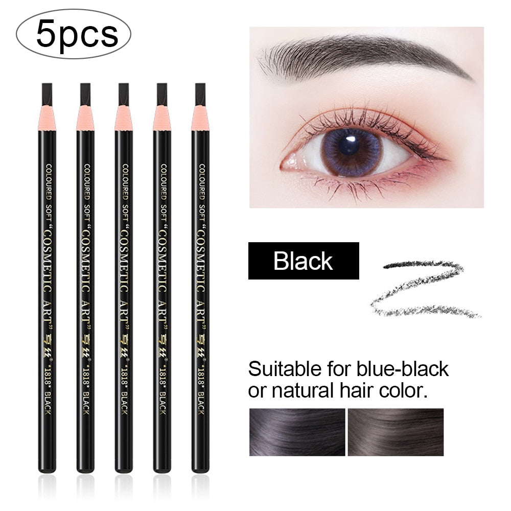 5pcs Professional Microblading Waterproof Tint Eyebrow Pencil