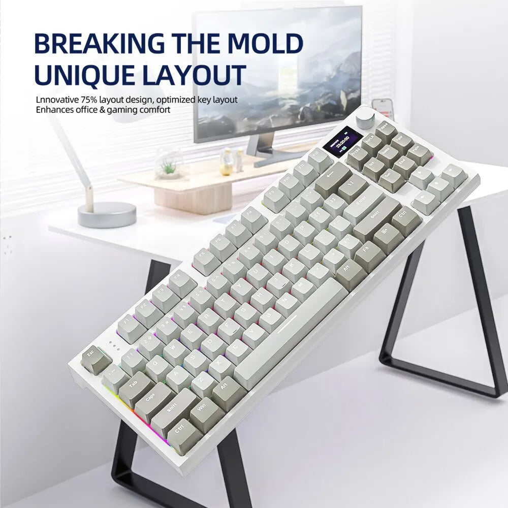 K86 Wireless Hot-Swappable Mechanical Keyboard With Display Screen