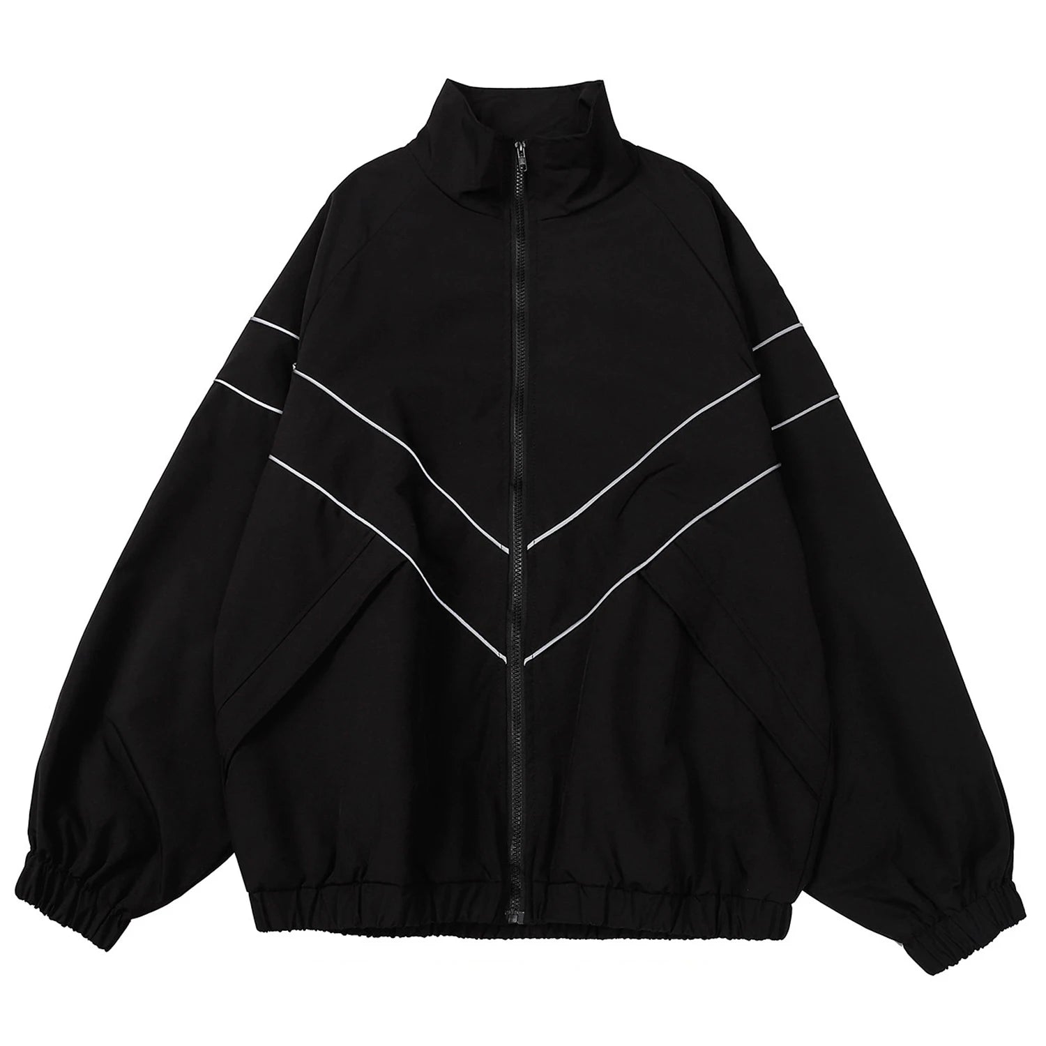 Unisex Hip Hop Varsity Patchwork Colour Block Windbreaker