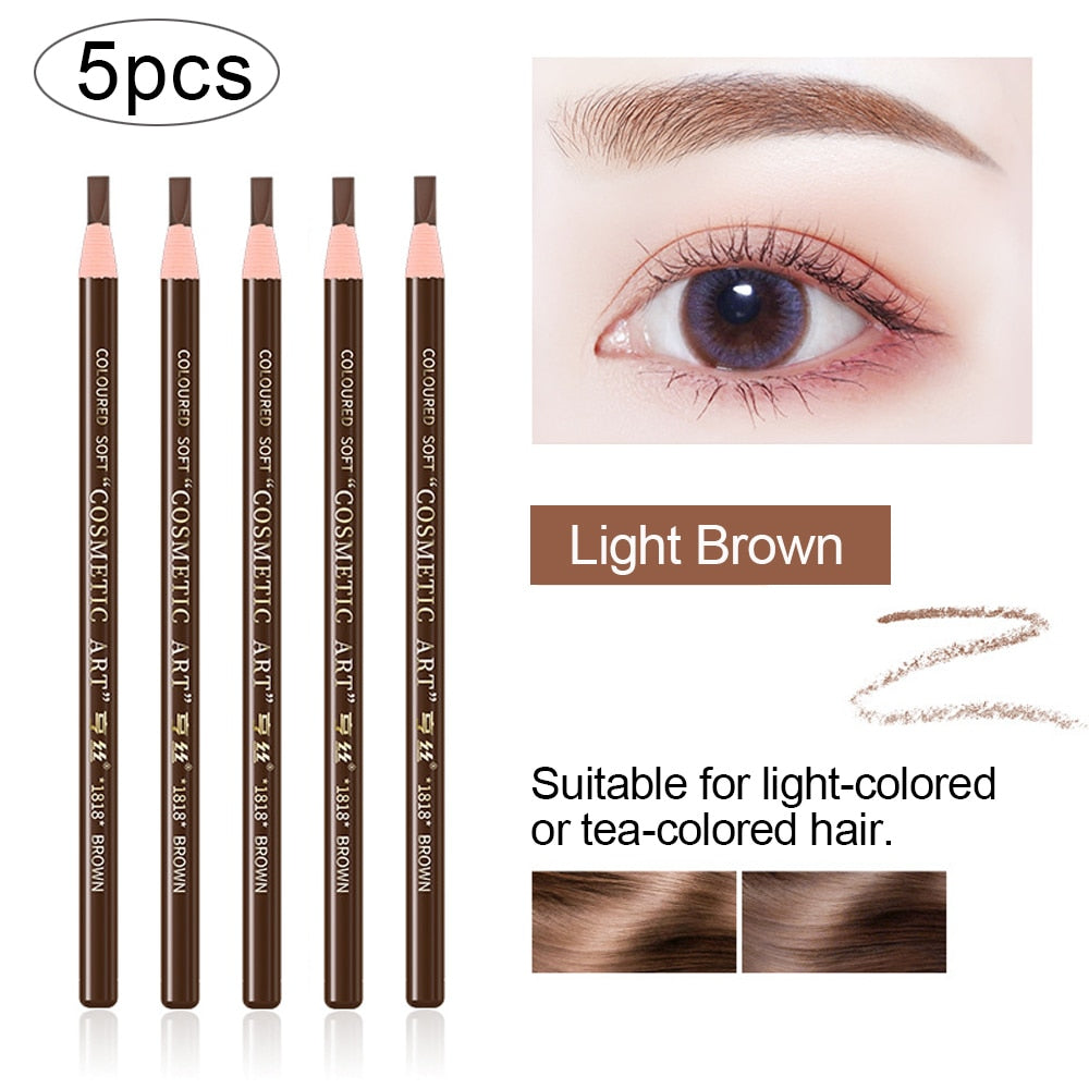 5pcs Professional Microblading Waterproof Tint Eyebrow Pencil