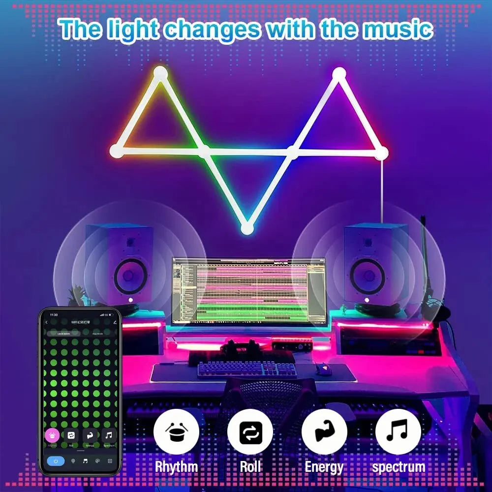 WIFI LED Night Atmosphere Music Rhythm Smart Wall Light Bar