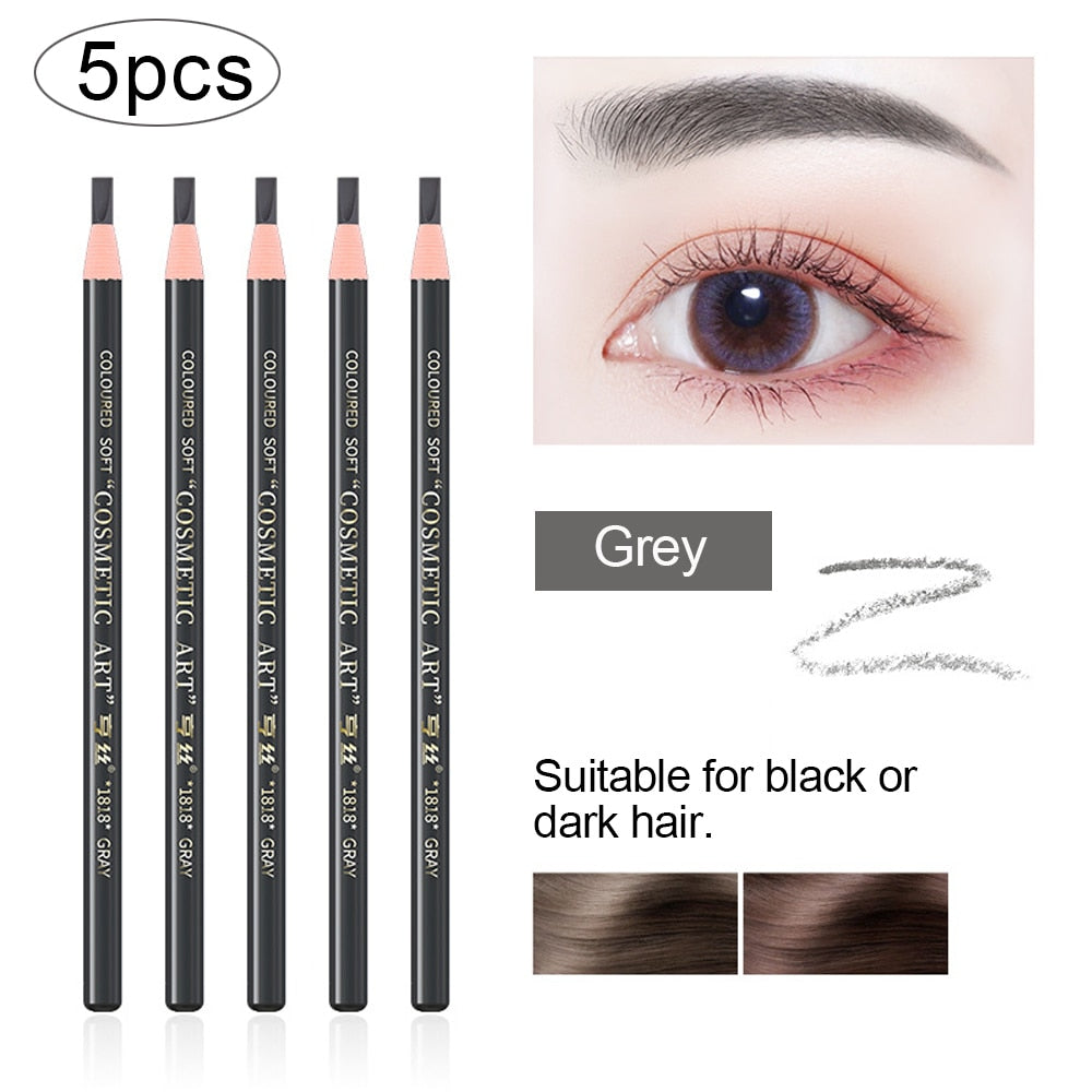 5pcs Professional Microblading Waterproof Tint Eyebrow Pencil