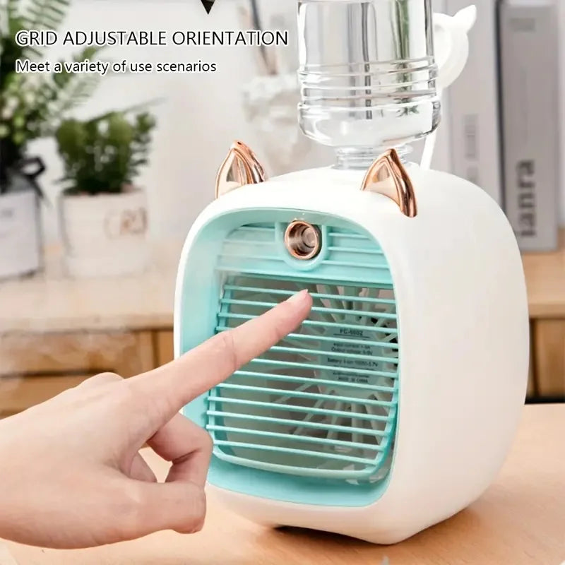 USB Charging Mini Air Conditioning Electric Desktop Spray Fan