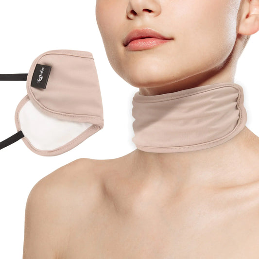 Leekalos Thyroid Castor Oil Neck Wrap Orangic Castor Oil Pack Wrap Kit Reusable Castor Oil Neck Wrap with Less Mess & Less Stress(Castor Oil Not Included)