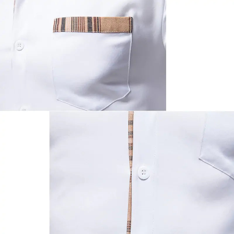 Mens Patchwork Formal Shirt