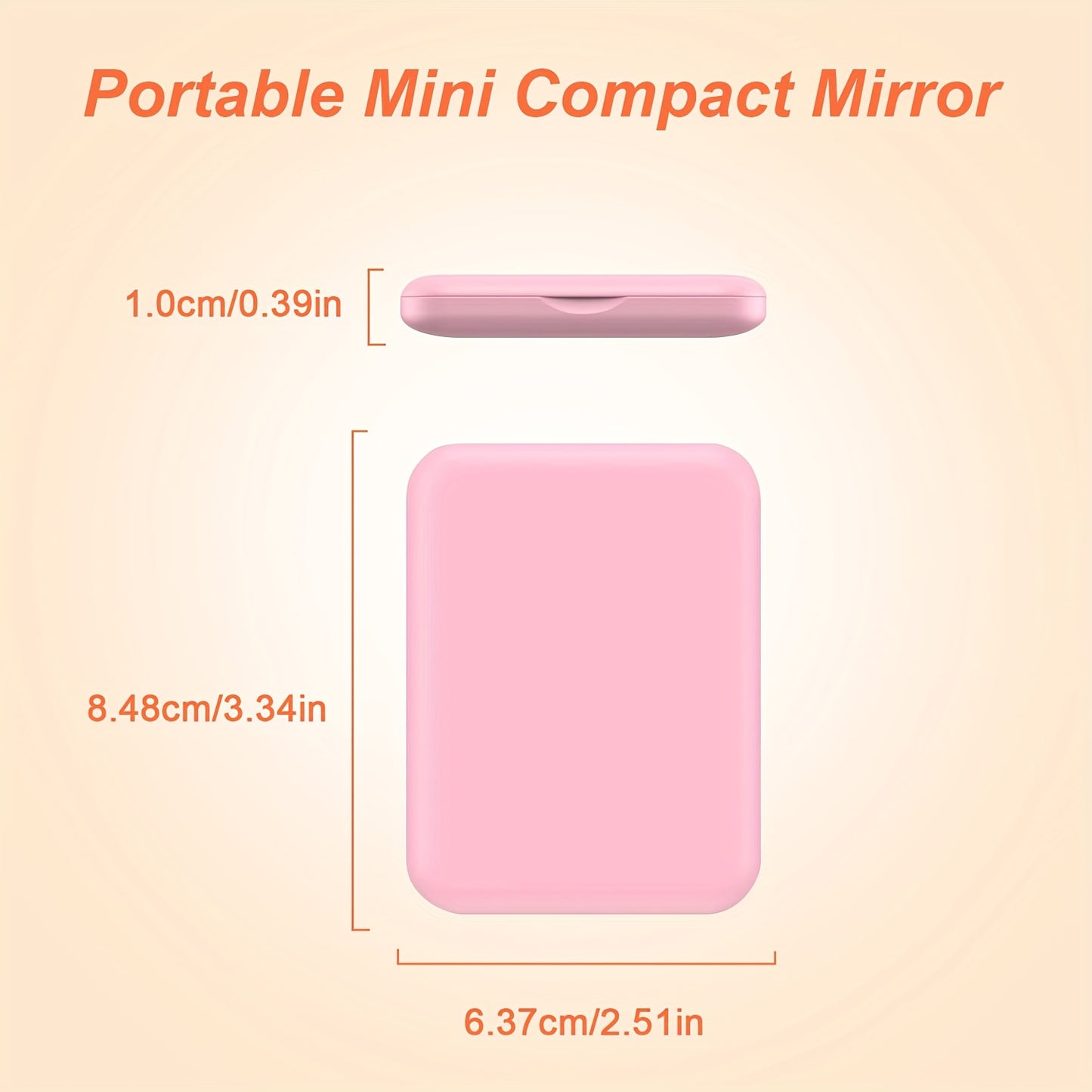 Double Sided Portable LED Pocket Compact Travel Makeup Mirror With Lights