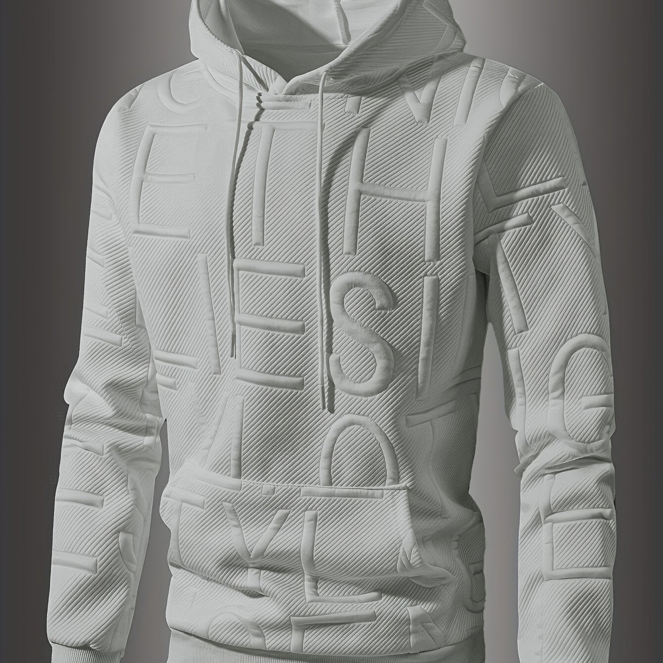 Mens Casual Oversized Hooded Long Sleeve Kangaroo Pocket Sweatshirt