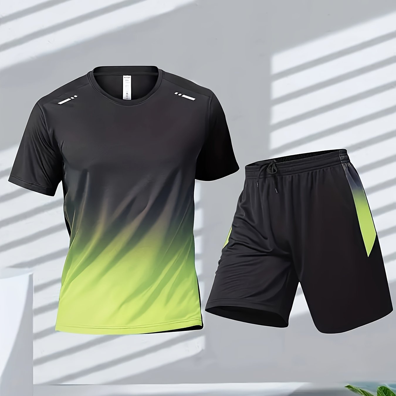 Mens Short Sleeve Training Running Quick Dry Set