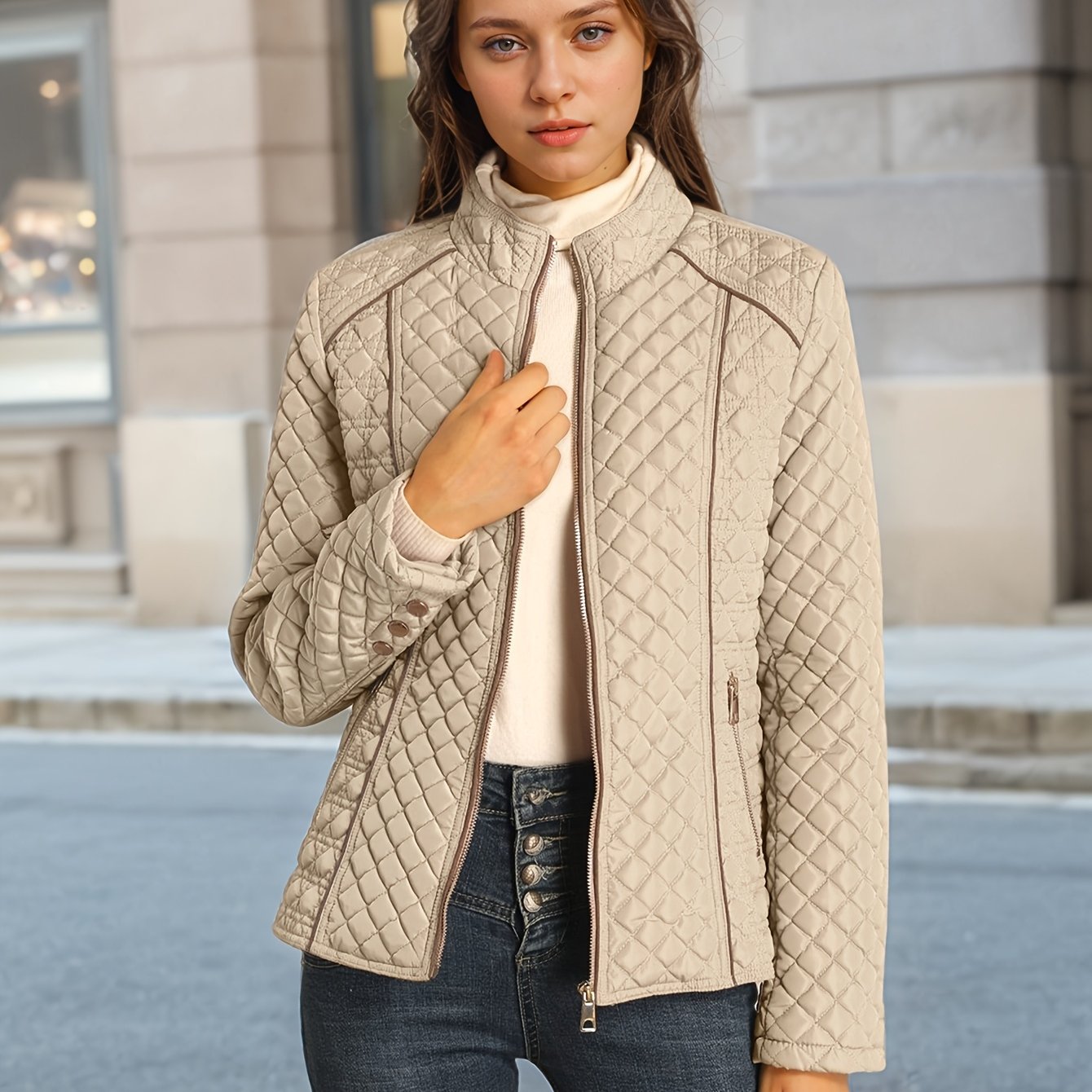 Womens Casual Warm Lightweight Jacket