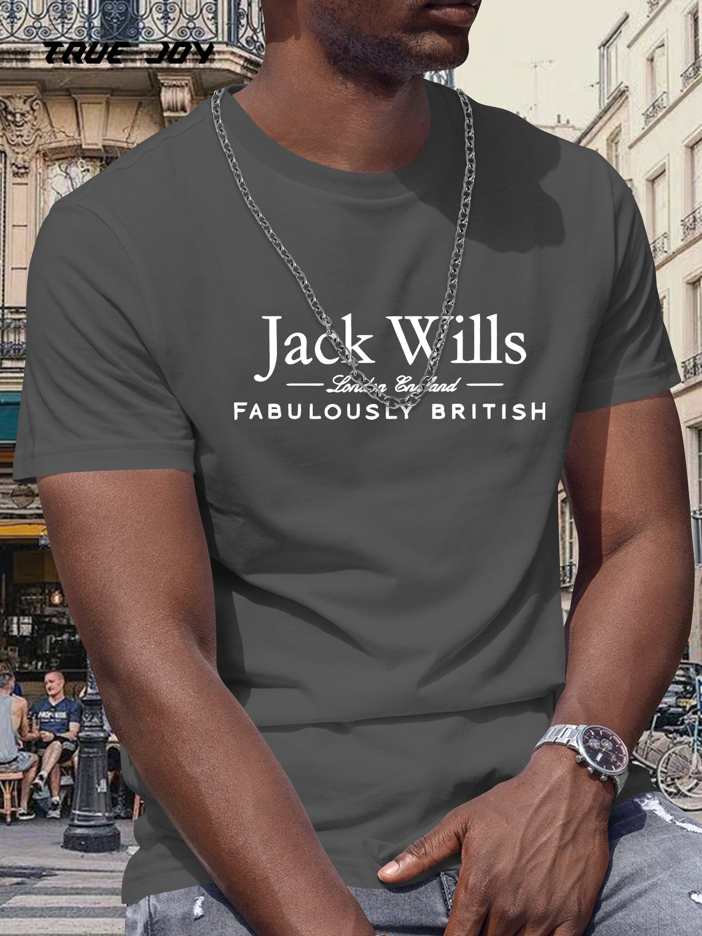 Mens Jack Wills "FABULOUSLY BRITISH" Graphic Short Sleeve Round Neck Casual Summer Tshirt