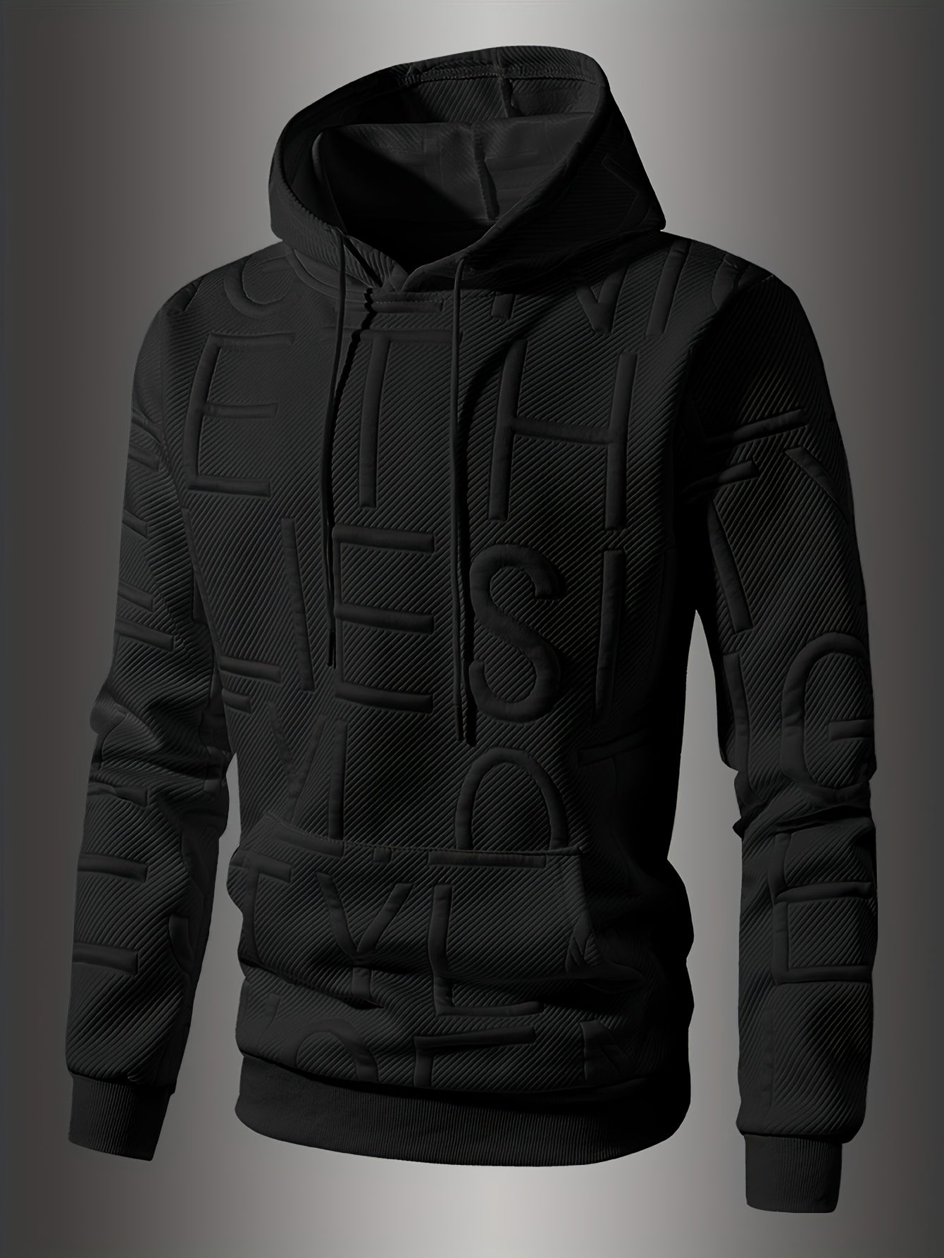 Mens Casual Oversized Hooded Long Sleeve Kangaroo Pocket Sweatshirt