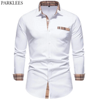Mens Patchwork Formal Shirt