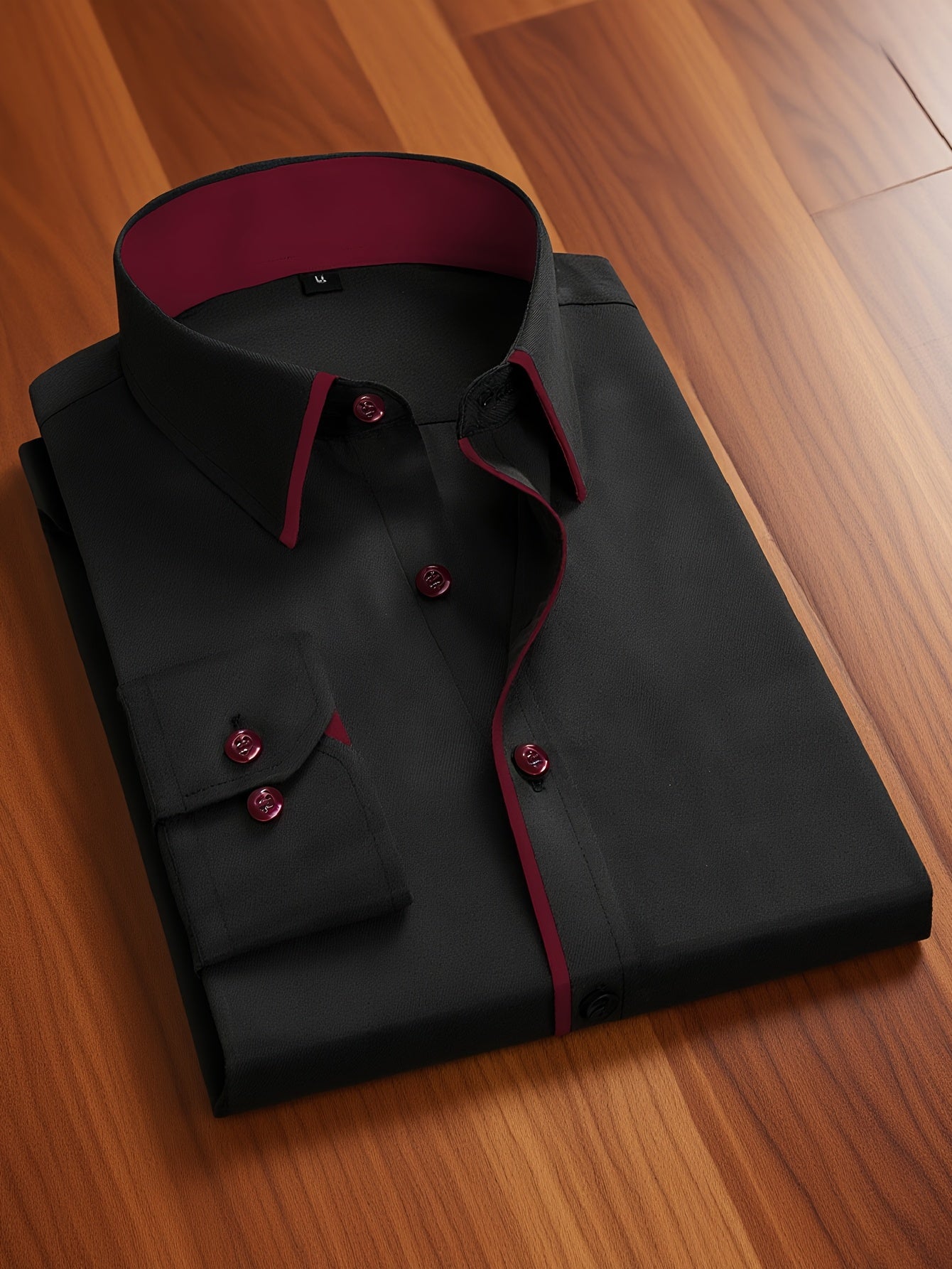 Mens Classic Formal Wrinkle-Resistant Business Long-Sleeve Button-Up Shirt