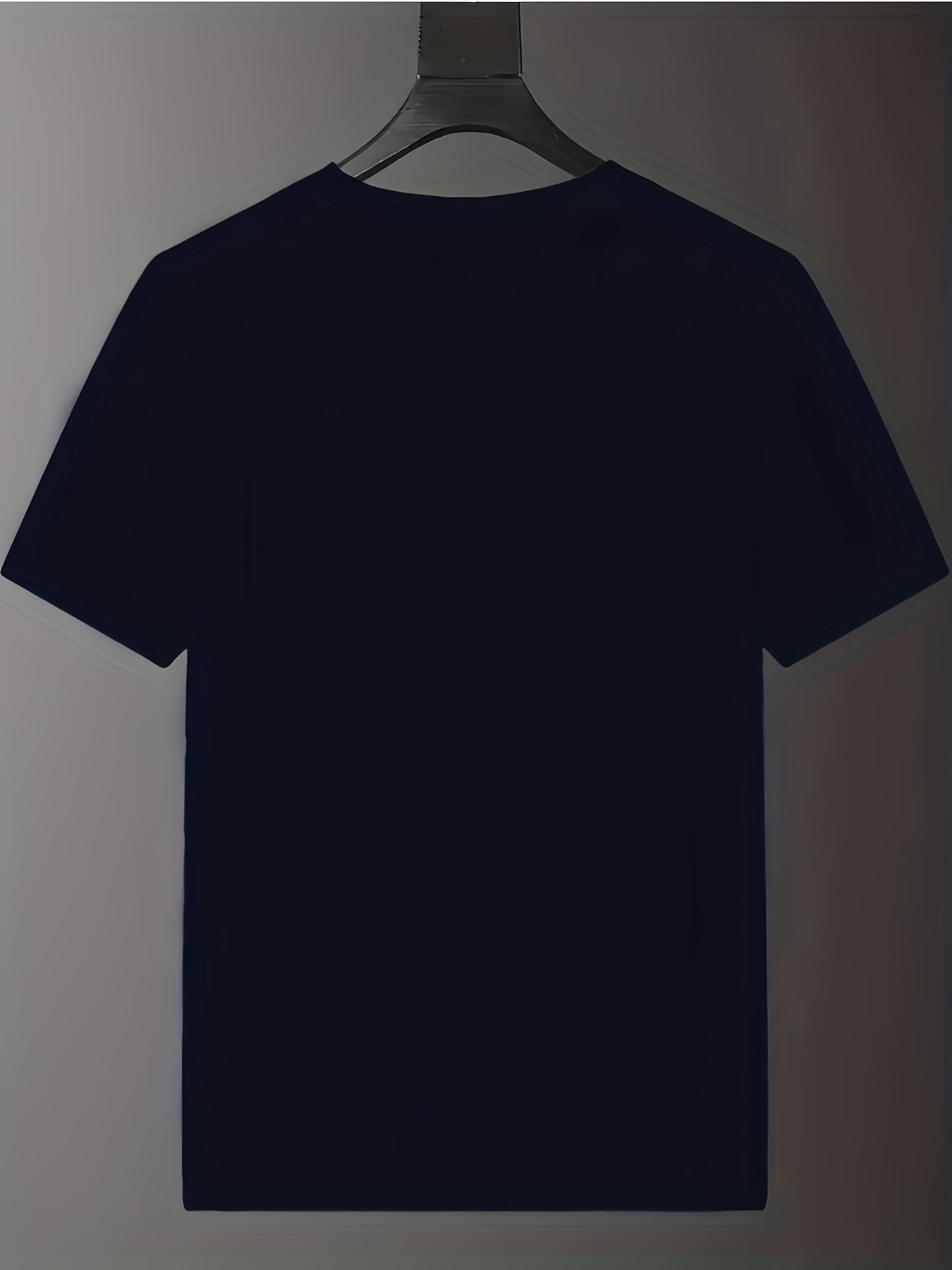 Mens Casual Short Sleeve Breathable Polyester Letter Print  Round Neck Tshirt