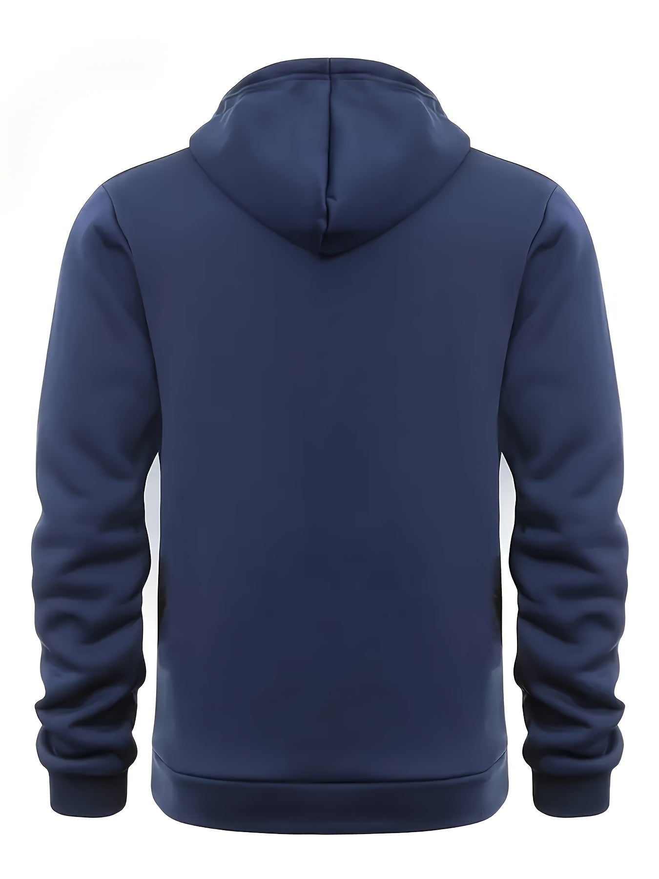 Mens Casual Long Sleeve Solid Colour 1/4 Zip Hooded Sweatshirt