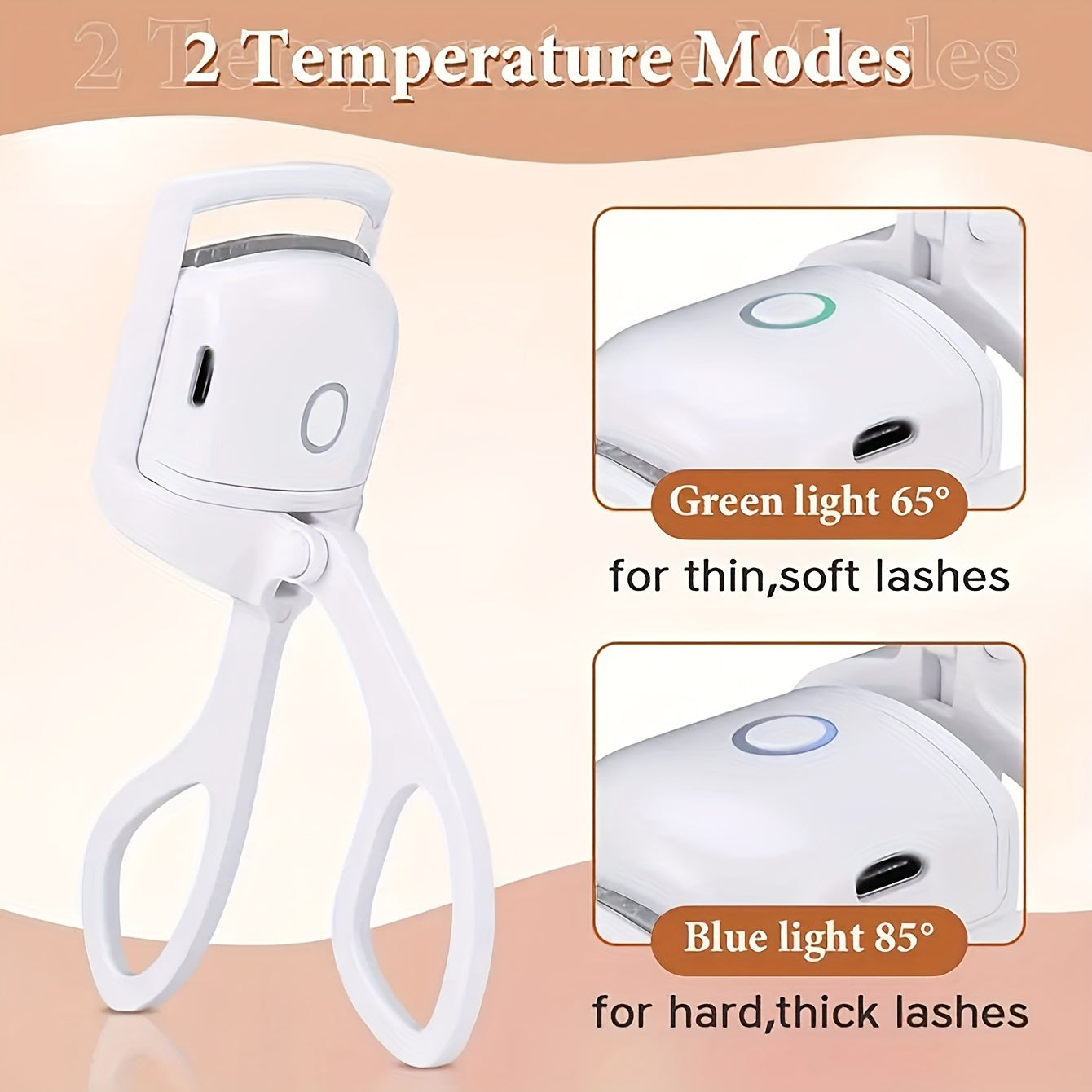 Long Lasting ABS Electric Clip Eyelash Curler