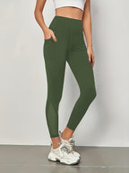 Women's Activewear: Mesh Stitching Yoga Leggings With High Waist Side Pockets For Fitness & Gym Sports