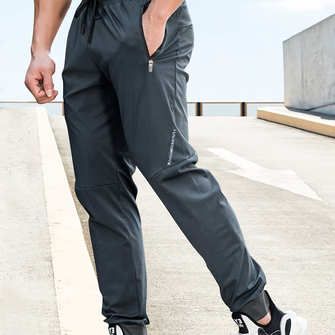 Mens Casual Drawstring Loose Fit Joggers