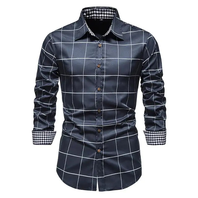 Mens Patchwork Formal Shirt