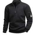 Mens Casual Long Sleeve Loose Fit Round Neck Breathable Knit Sweatshirt
