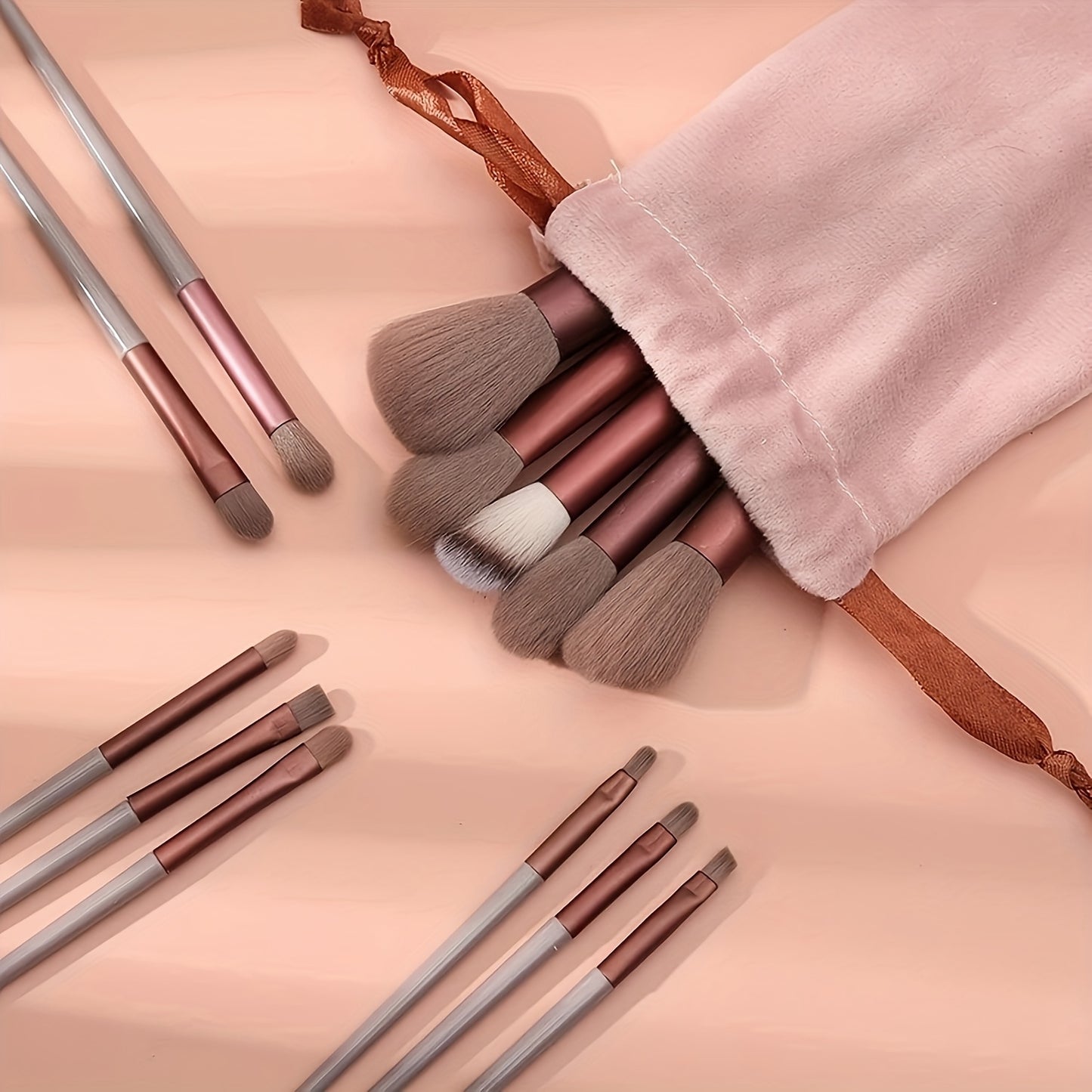 Luxury 13pcs Makeup Brush Set Soft Synthetic Bristles With Travel Bag